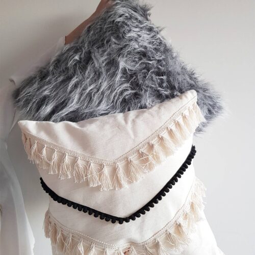 Almohadón boho combinado