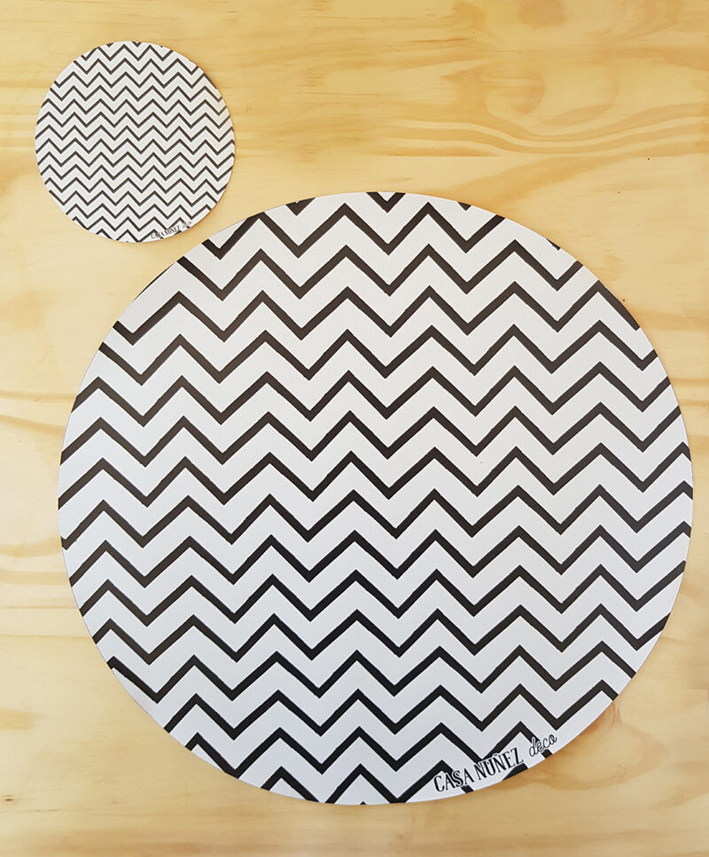 Individuales Zigzag x 6u + Posa Vasos - Imagen 2