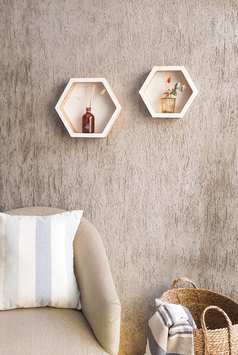 REPISAS HEXAGONALES de Madera x 2u