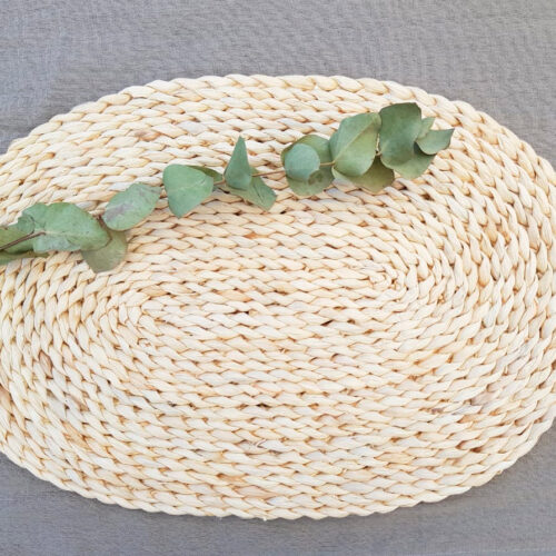 Plato de sitio fibras naturales ovalado