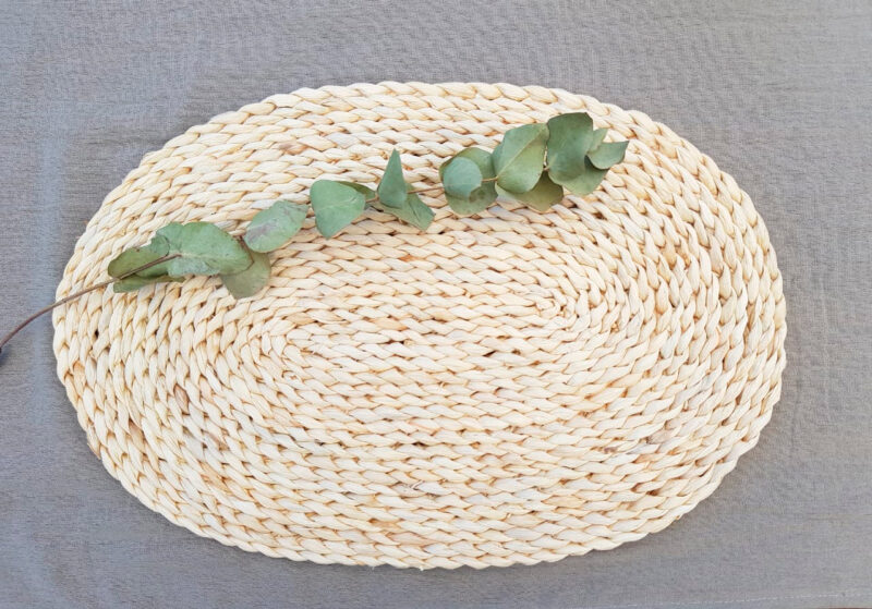 Plato de sitio fibras naturales ovalado