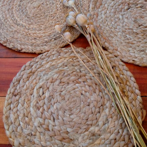 Platos de sitio de yute